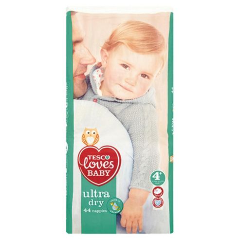 Image of Tesco Loves Baby Ultra Dry Size 4+ Maxi+ Econ Pack 44