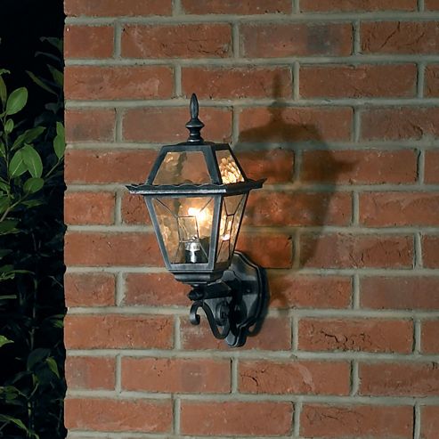 Image of Endon Lighting Wall Lantern In Black/silver