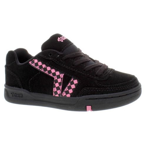 Vans Hallie BlackFandango PinkCheck Kids Shoe