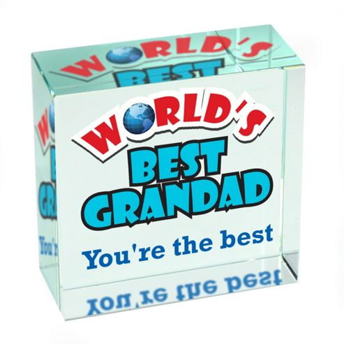 Image of Personalised Blue Worlds Best Medium Crystal Token