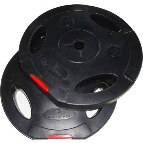 Image of Body Power 10kg Tri Grip Vinyl Standard Weight Disc Plates (x2)