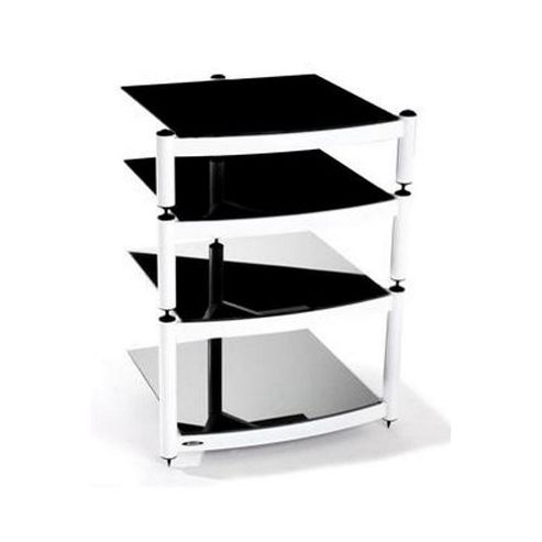 Image of Atacama Equinox 4 Shelf Hi-fi Stand Diamond White Frame