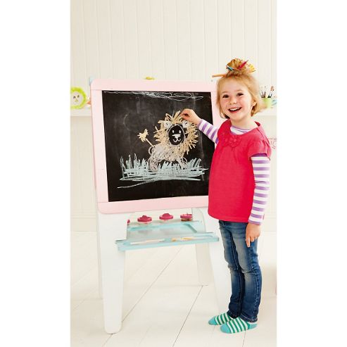 Image of Elc Wooden Double Sided Easel - Pink