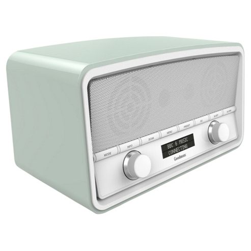 Image of Goodmans Heritage Dab Stereo Radio With Bluetooth, Pastel Green
