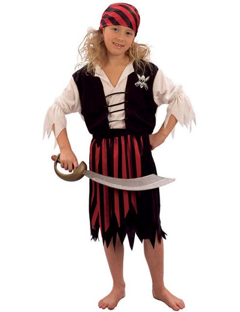 Image of Pirate Girl - Child Costume 7-9 Years