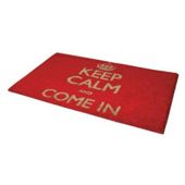Keep Calm PVC Coir Mat Red