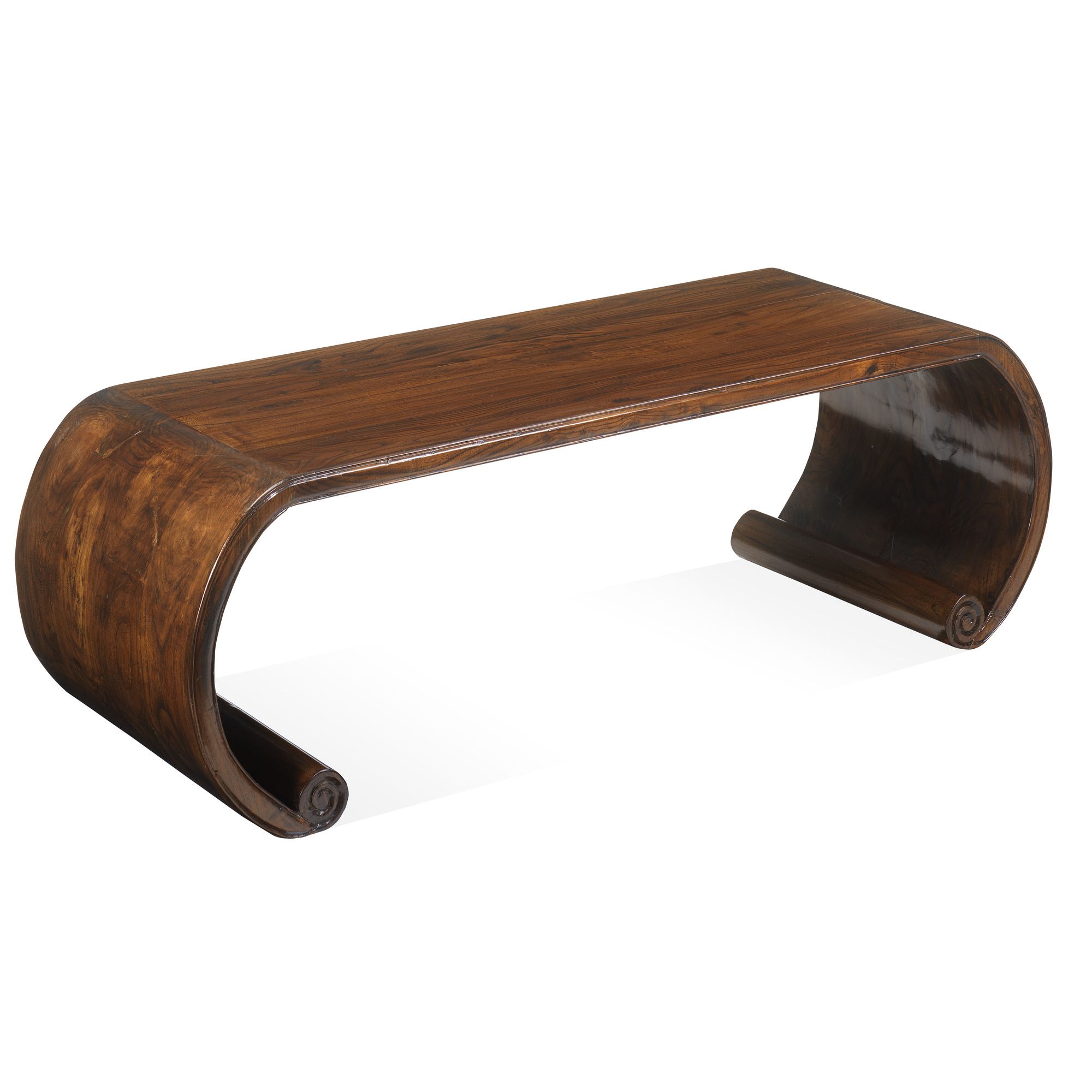 Shimu Chinese Classical Low Scroll Table - Warm Elm at Tesco Direct