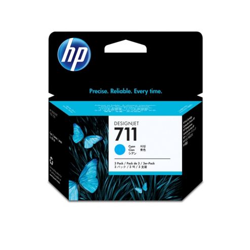 Image of Hp 711 3-pack Ink Cartridges - Cyan