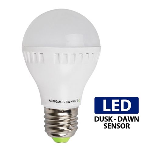 Image of 3w Es E27 Led Dusk Till Dawn Sensor Bulb Neutral White