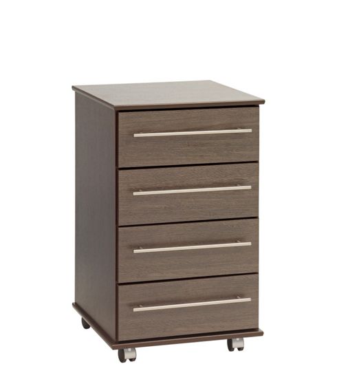Image of Ideal Furniture New York Four Drawer Bedside Table - Beech