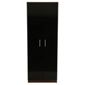 Jazz 2 Door Robe Walnut & Black Gloss