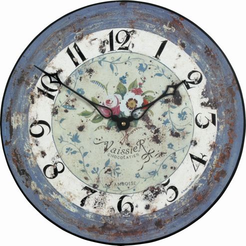 Image of Roger Lascelles Clocks Antique Rose Wall Clock