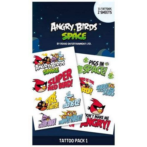 Image of Angry Birds Tattoo Pack Space Theme Tp0065