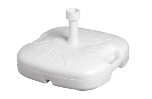 Image of Resol Parasol Umbrella Sunshade Base Stand Holder - White - Fill With Sand/water