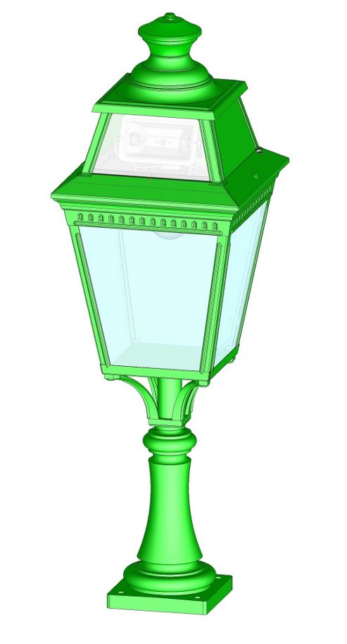 Image of Roger Pradier Avenue 3 No. 5 Bollard Light - Verdigris