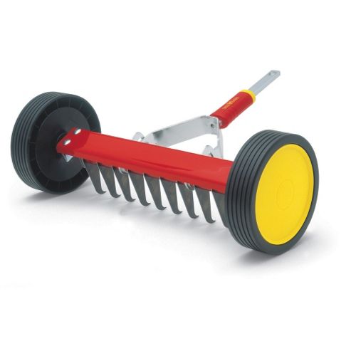 Image of Wolf- Garten Urm 30cm Moss Removal Rake With Wheels For Use With Multi-change Handles