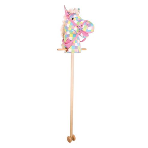 Image of Bigjigs Toys Bj282 Pastel Check Hobby Horse