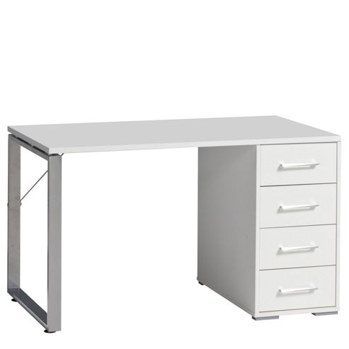 Image of Maja- M--bel 4 Drawer Writing Desk - White