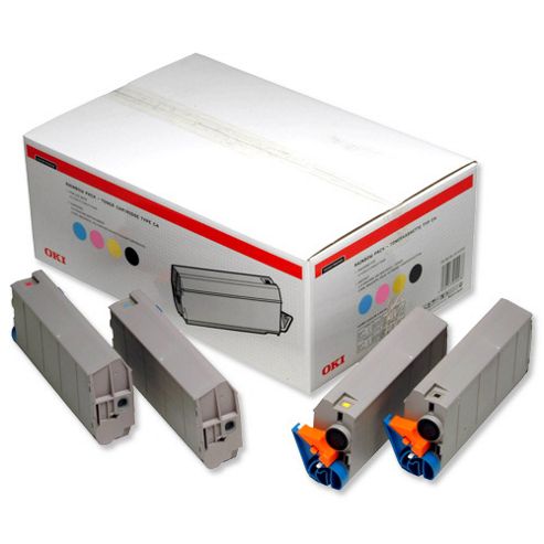 Image of Oki Rainbow Pack Toner Cartridge Type C4 For C7100/7300/7500 Printers
