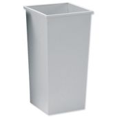 5 Star Waste Bin Square Metal Scratch-resistant W325xD325xH630mm 48 Litres Grey