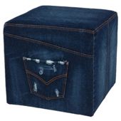 Denim Fabric Cube