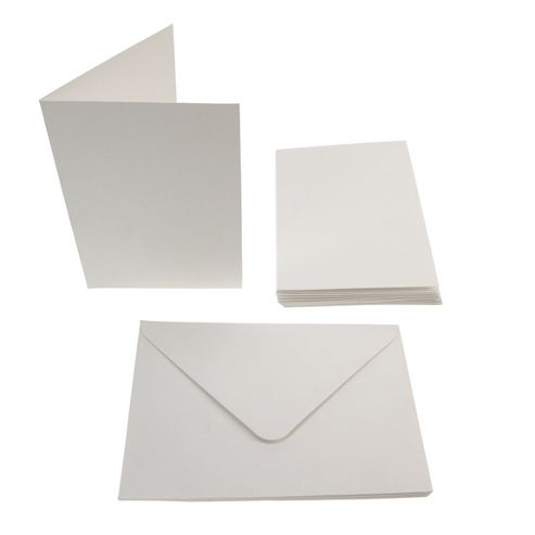 Image of A6 Textured Card Blanks 300gsm 10pk - White