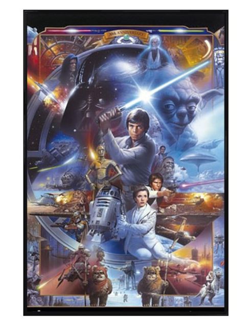 Image of Star Wars Celebration Gloss Black Framed 30th Anniversary Poster
