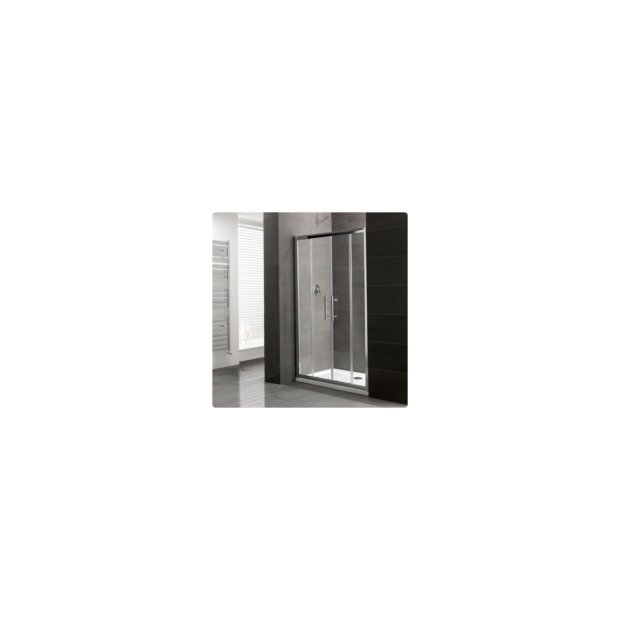 Duchy Select Silver Double Sliding Door Shower Enclosure, 1700mm x 700mm, Standard Tray, 6mm Glass at Tescos Direct