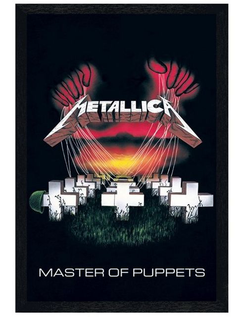 Image of Metallica Black Wooden Framed Master Of Puppets Poster