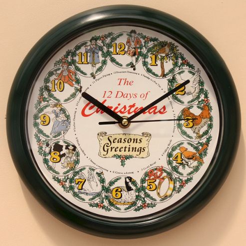 Image of Homemate 12 Days Of Christmas Clock