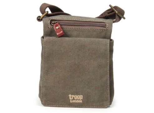 Image of Trp0243 Troop London Classic Canvas Across Body Bag Brown