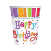 Radiant Birthday Party Cups - Pack of 8