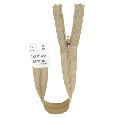 Image of Dress Zip - 30cm - Beige