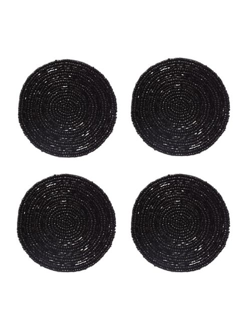 Image of Linea Black Halo Coaster Set Of 4