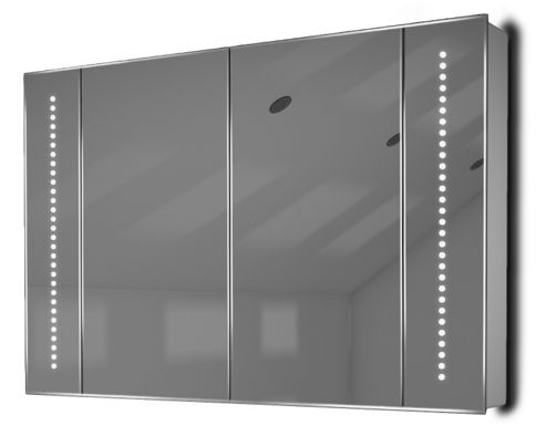 Image of Auto Colour Changing Demist Bathroom Cabinet With Shaver Socket & Sensor K75rgb