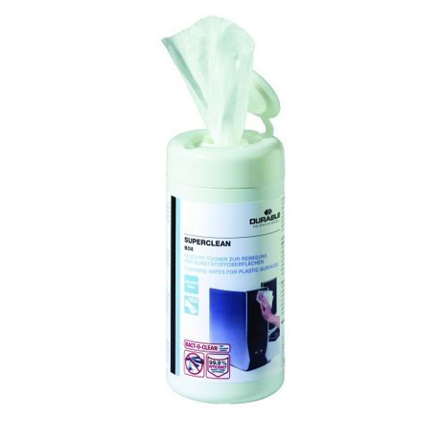 Image of 100 Moist Hard Surface Cleaning Wipes In Dispenser Tub