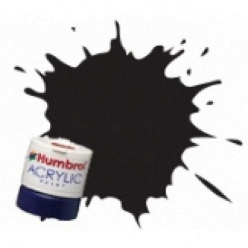 Image of Humbrol Acrylic - 14ml - Gloss - No21 - Black