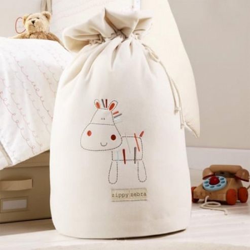 Image of Bed-e-byes Zippy Zebra Laundry Bag
