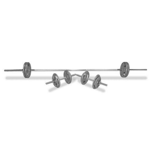 Image of Body Power 50kg 5ft Tri-grip Combi Standard Weight Set