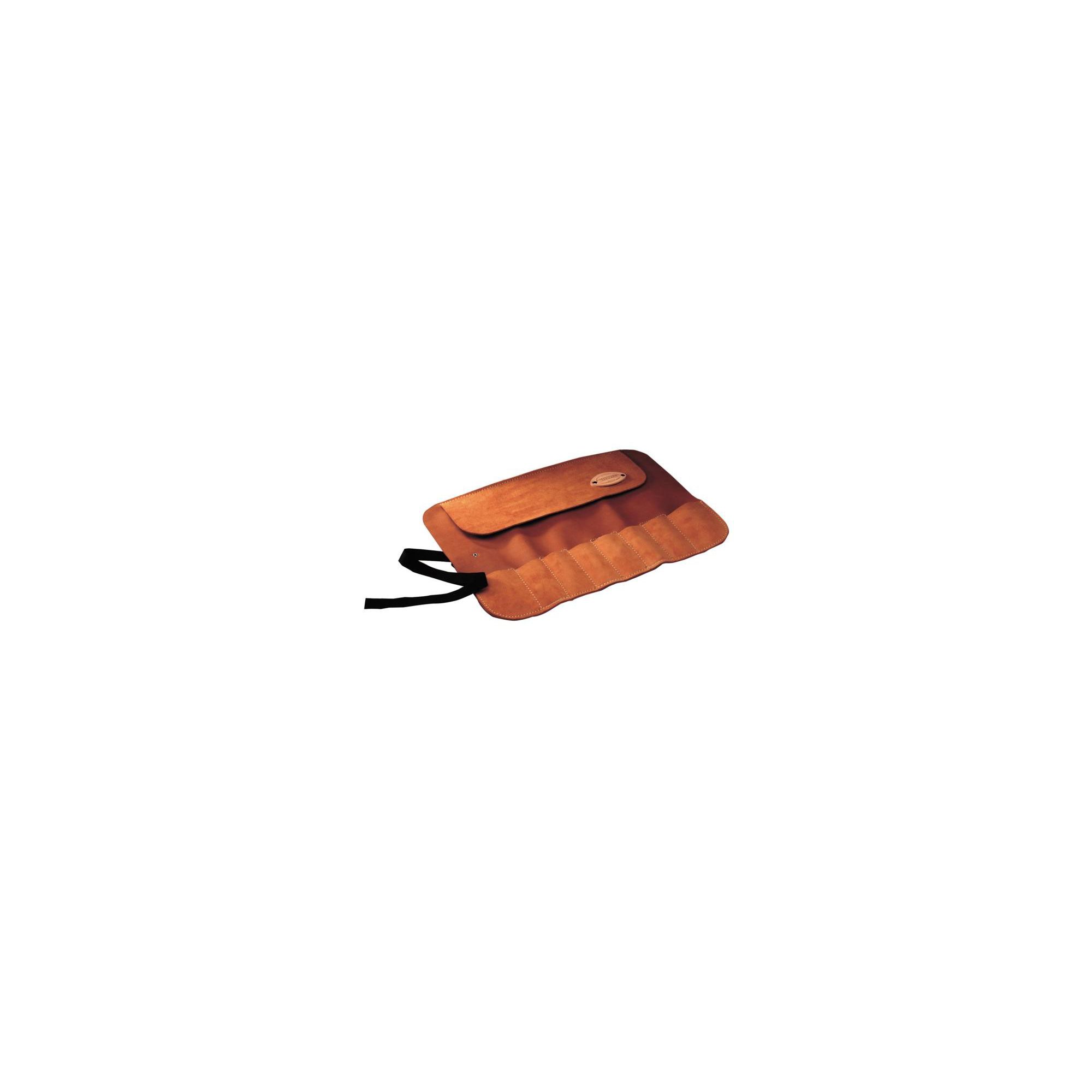 Faithfull Tools 8 Pocket Leather Chisel Roll Storage Faithfull Tools 8 Pocket Leather Chisel Roll Storage