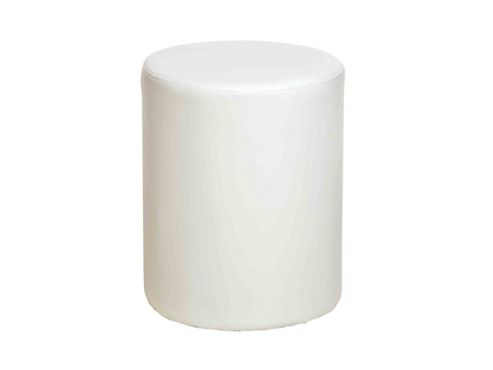 Image of Home Essence Faux Leather Upholstered Round Stool - Cream
