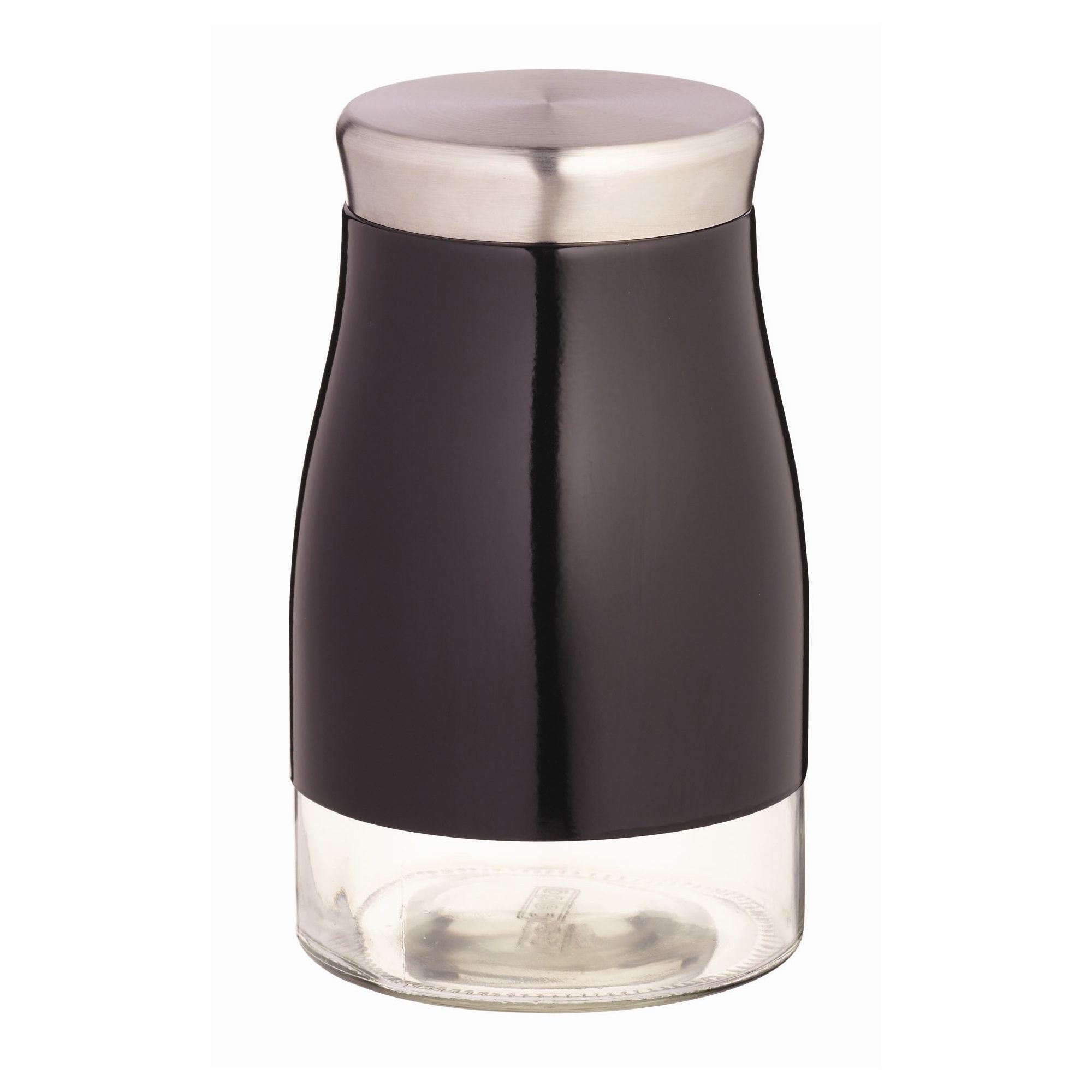 KitchenCraft Metro Kitchen Storage Jar with Coloured Band in Black - 900 ml KitchenCraft Metro Kitchen Storage Jar with Coloured Band in Black - 900 ml