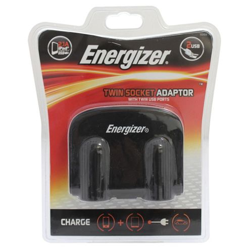Image of Energizer Twin 12v Socket & Twin Usb Adapter