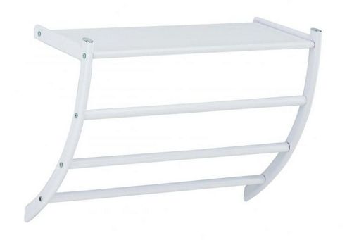 Image of Sanwood 56cm Wall Shelf With Towel Holder - White