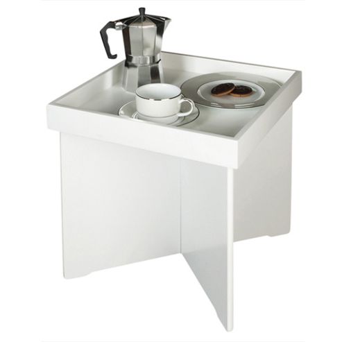 Image of Newlyn White Butler Tray Table