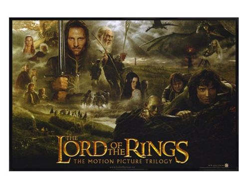 Image of The Lord Of The Rings Gloss Black Framed The Motion Picture Trilogy Lotr Poster