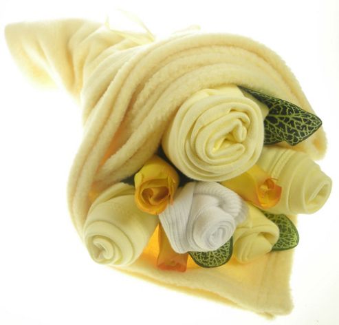Image of Traditional Baby Lemon Clothes Bouquet