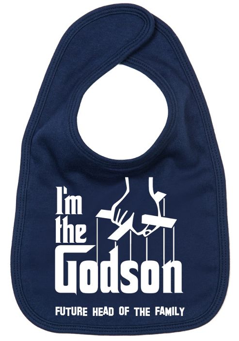 Image of Dirty Fingers I'm The Godson Future Head Of The Family Bib Navy