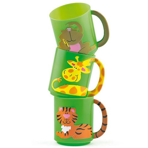Image of Party Bag Plastic Jungle Animal Mugs (pack Of 4)