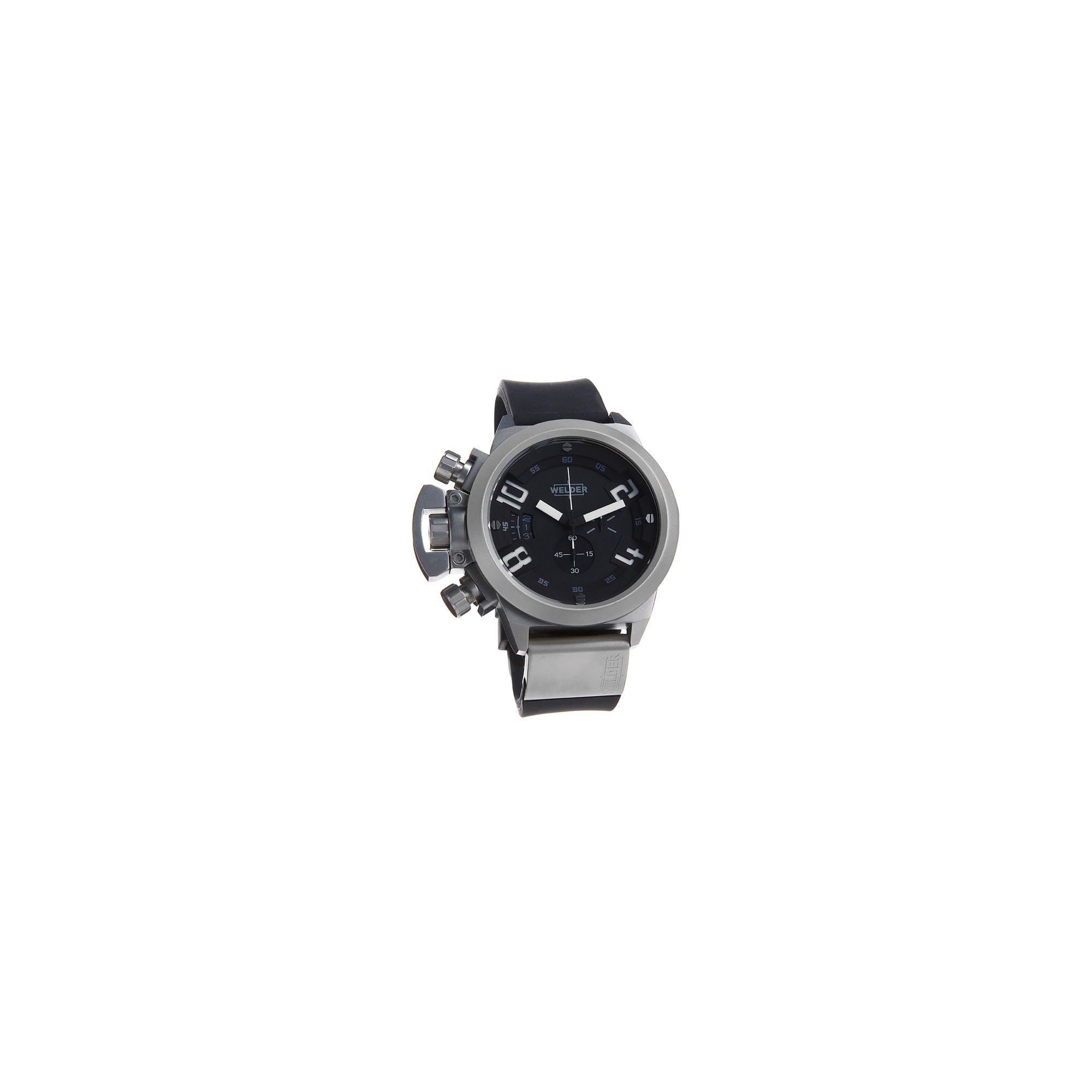 Welder Gents Black Dial Black Rubber Strap Chronograph Watch K24-3200 at Tesco Direct